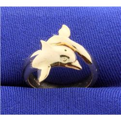 14K Dolphin Ring