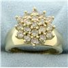 Image 1 : 2ct TW Champagne Diamond Cluster Ring