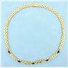 Image 1 : Ruby, Sapphire, Emerald, and Diamond Cabochon Necklace