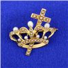 Image 1 : Vintage Crown/Cross Pin