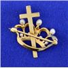 Image 2 : Vintage Crown/Cross Pin