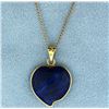 Image 1 : Lapis Peach Shaped Necklace