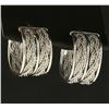 Image 1 : Wide Woven Hoop Earrings