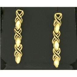 Linked Criss-Cross Dangle Earrings