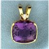 17ct Amethyst and Diamond Pendant