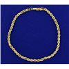 Image 1 : 8 Inch Rope Link Bracelet in 14k Gold