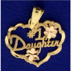 14k Gold #1 Daughter Pendant