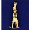 Image 2 : Golfing Woman Pendant or Charm