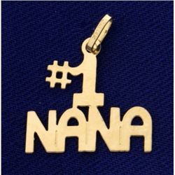 14k Gold #1 Nana Pendant