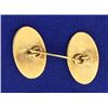 Image 2 : Oval 18k Gold Cuff Links