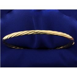 Italian Made Twisting Bangle Bracelet