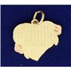 Image 2 : #1 Aunt Pendant or Charm in 14k Gold