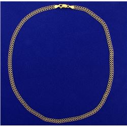 Designer 18 Inch Double Circle Link Neck Chain in 18k Gold
