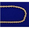 Image 2 : 25 1/2 Inch Rope Style Neck Chain in 14k Gold