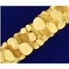 Image 2 : Heavy 18k Yellow Gold Men's Nugget Bracelet by Mayor's