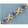 Image 2 : 12ct TW Tanzanite Bracelet in 14k Yellow Gold