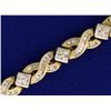 Image 2 : 3 ct TW Diamond Tennis Bracelet with Baguette and Round Diamonds