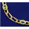 Image 2 : Multi Colored Gemstone Bracelet in 14k Gold