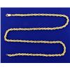 Image 1 : 22 1/2 Inch Rope Style Neck Chain in 14k Gold