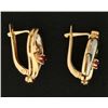 Image 2 : Ruby Designer Earrings in 14k Gold