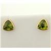 Image 1 : Peridot Stud Earrings in 14k Gold