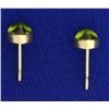 Image 2 : Peridot Stud Earrings in 14k Gold