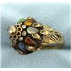 Image 2 : Antique Multi Gemstone Ring in 14k Gold