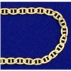 Image 2 : 21 Inch Italian Made Anchor or Mariner Link Chain in 14k Gold
