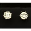 .9ct TW Diamond Stud Earrings in 14k White Gold Settings