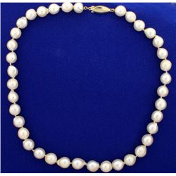 Large Natural Baroque Pearl Necklace with 14k Gold Clasp