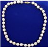 Image 1 : Large Natural Baroque Pearl Necklace with 14k Gold Clasp