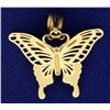 Image 2 : Butterfly Pendant in 14k Gold