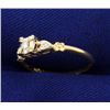 Image 2 : Diamond Heart Promise Ring in 14k Gold