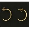 Image 2 : Diamond Half Hoop Earrings in 14k Gold