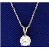 Image 1 : .6ct Diamond Pendant with Chain