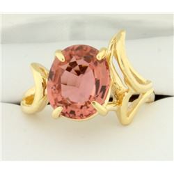 5ct Morganite Solitaire Ring