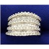 Image 1 : 2ct TW Round and Baguette Diamond Ring