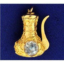 Aladdin's Lamp Charm in 18k Gold