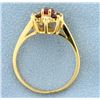 Image 3 : Natural Ruby and Diamond Ring