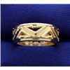 Image 1 : Unique 8mm Gold Wedding Band Ring