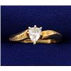 Image 1 : 1/4 Carat Pear Shape Diamond Solitaire Ring