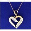 Image 1 : 1/2 ct TW Diamond Heart Pendant with Chain