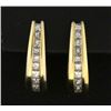 Image 3 : 1 Carat Princess Cut Diamond J Shaped Dangle Earrings