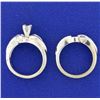 Image 4 : 1.5 ct TW Diamond Engagement Ring and Wedding Band Set