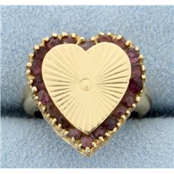 Amethyst Heart Pinky Ring