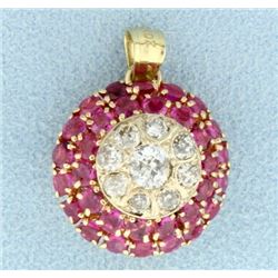 Antique Diamond and Ruby Pendant