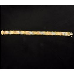 7 Inch Yellow, Rose, & White Gold Bracelet