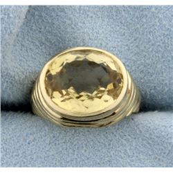 Antique Citrine Pinky Ring