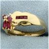 Image 3 : 3/4 ct TW Ruby and Diamond Ring