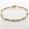 Image 1 : Lab Tanzanite & Diamond Bracelet